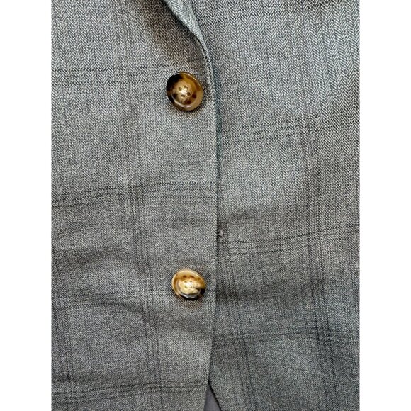 Lauren Ralph Lauren Mens Blazer Jacket 100% Wool Size 48L Gray Herringbone Patte - Picture 7 of 14